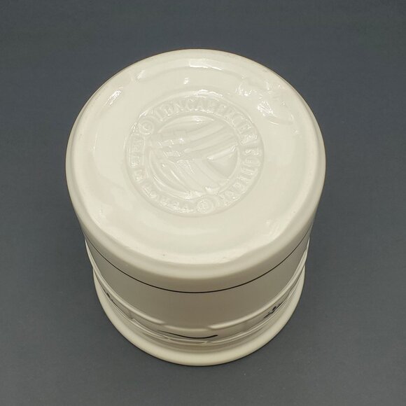 Longaberger Woven Traditions Classic Blue Utensil Crock Utensil Holder - Picture 7 of 8